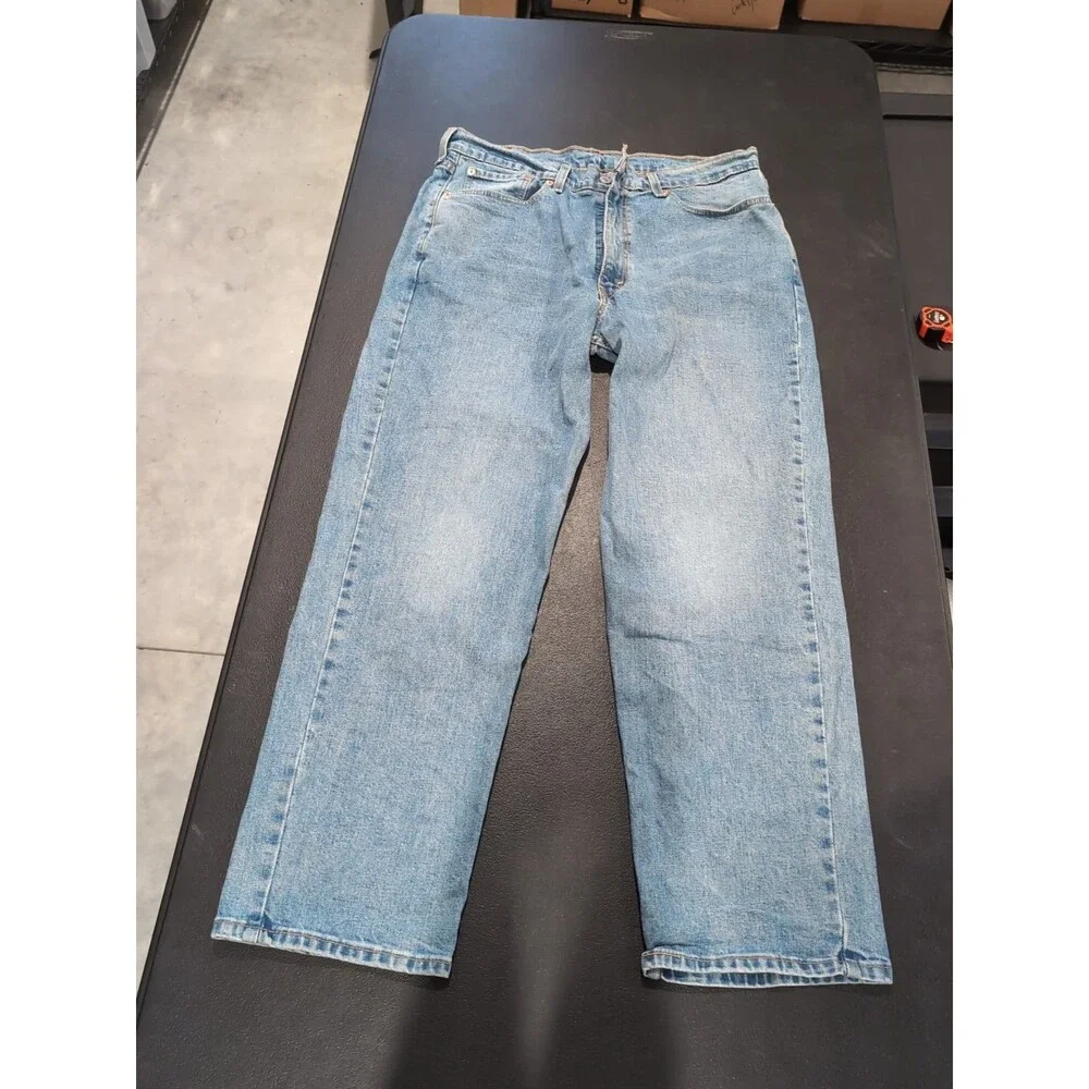 LEVI'S 550 JEANS MENS 36x30 Blue Denim  Classic Straight Leg Light Wash EUC